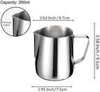 إبريق حليب ستانلس 350مل | للحليب الساخن والبارد | Milk Pitcher