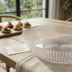 Lumax Glass Serving Plate | Elegant Round Glass Serving Plate (26 cm)