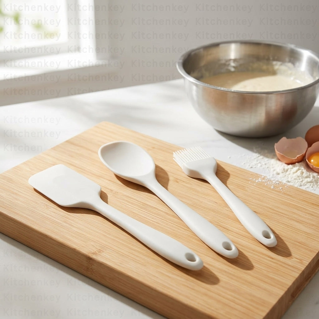 Forma Silicone 3pc Spatula Set - Off-white