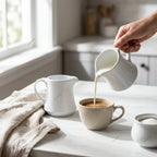 Elise Milk and Creamer Porcelain Pot  | Elegant for Tea & Coffee Serving