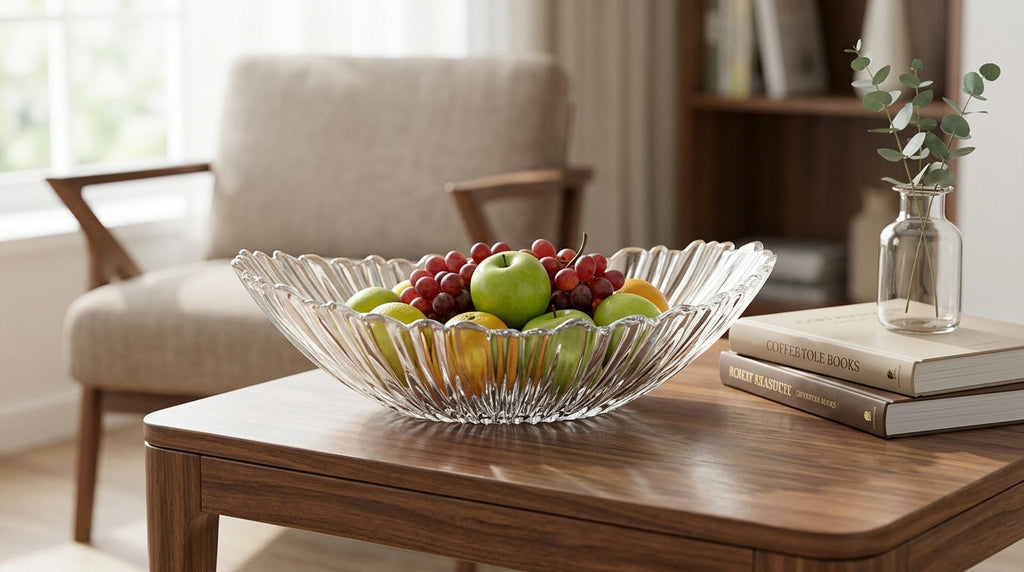 Luma Glass Serving Bowl | Elegant Oval, 33 x 26 cm Serving Bowl
