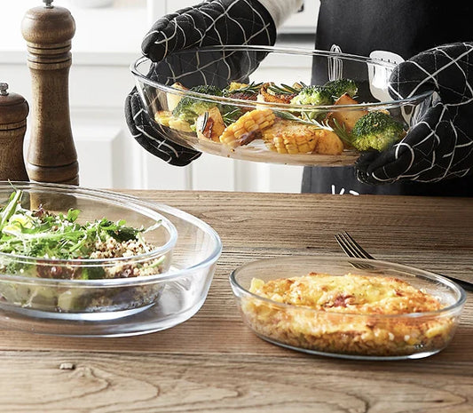 Ovten 3 Oval Baking Tray Set