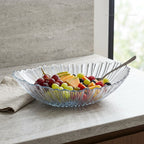 Luma Glass Serving Bowl | Elegant Oval, 33 x 26 cm Serving Bowl