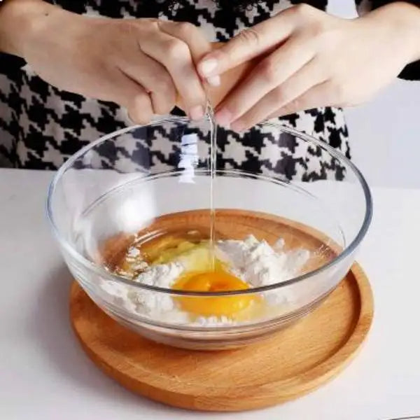 20cm Clear Glass Salad Bowl | Multi-Purpose Serving & Mixing Bowl for Kitchen