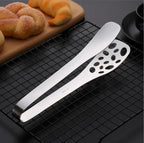 Huldit Stainless Steel Serving Tongs | Heat-Resistant & Non-Slip Kitchen Tongs