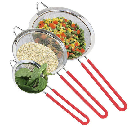 Meshx Stainless Steel 3 Strainer Set