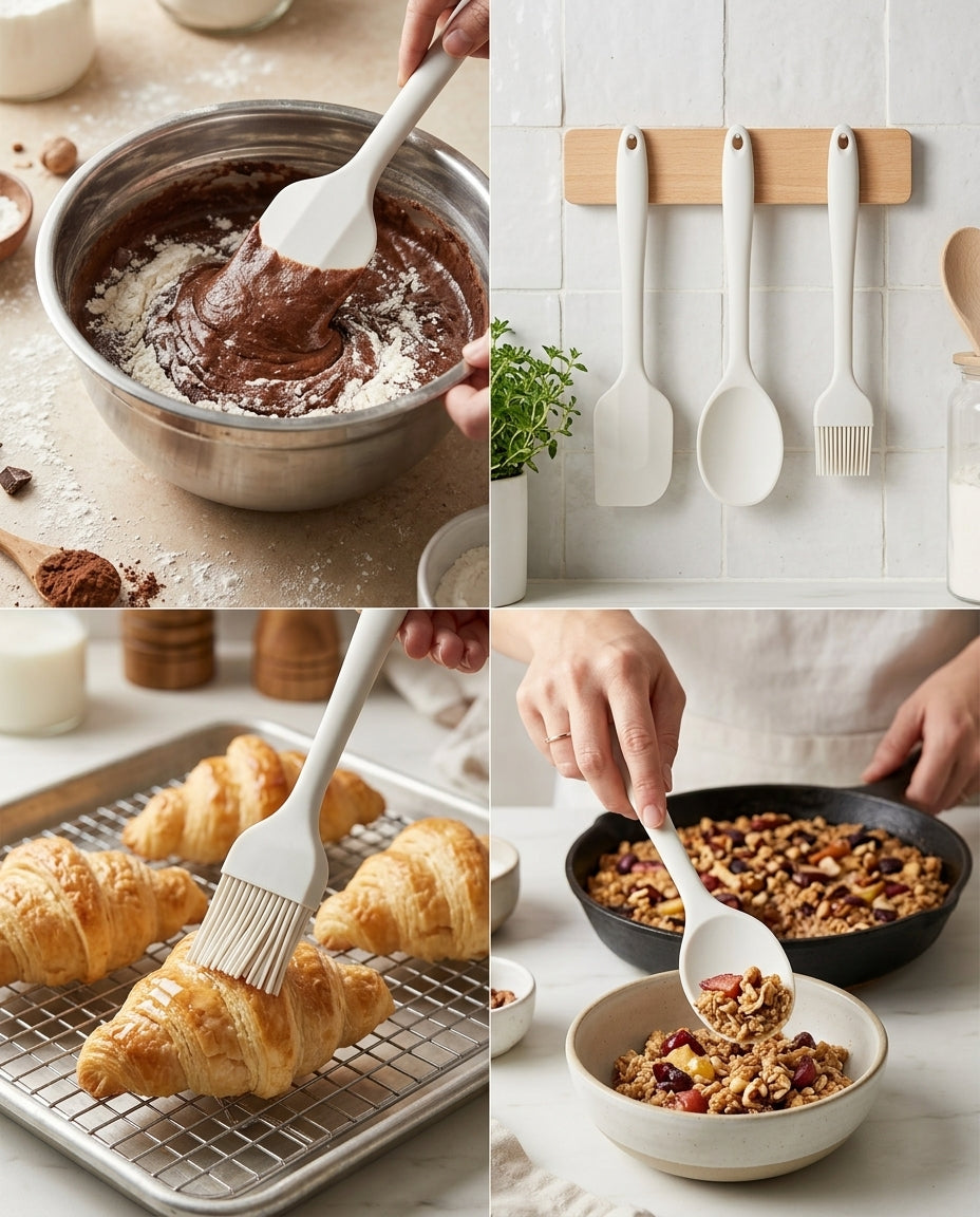 Forma Silicone 3pc Spatula Set - Off-white