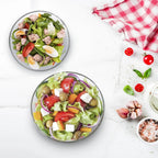 20cm Clear Glass Salad Bowl | Multi-Purpose Serving & Mixing Bowl for Kitchen