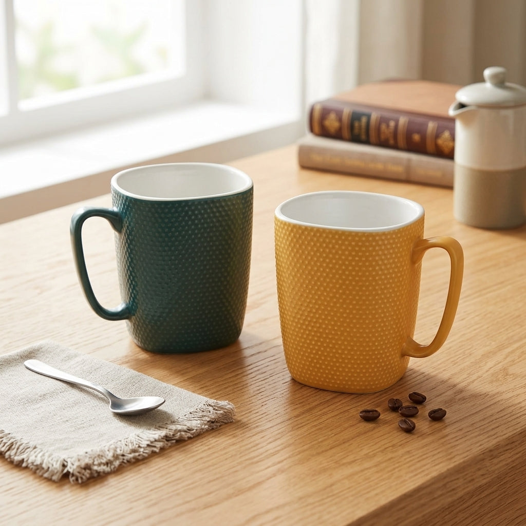 Munch Textured Mug Set for 2