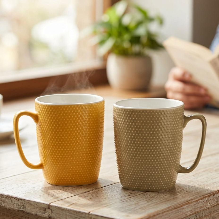Munch Textured Mug Set for 2