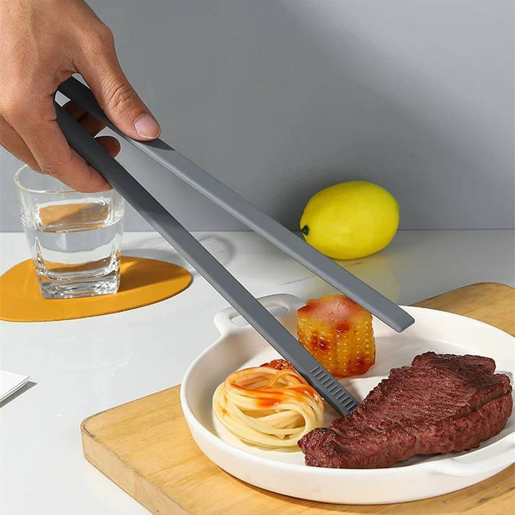ماسك طعام سيليكون مقاوم للحرارة | Loong Heat-Resistant Silicone Kitchen Tongs