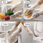 قفازات تنظيف مطاطية مقاومة للماء | Safend Waterproof Rubber Cleaning Gloves, 1 Pair