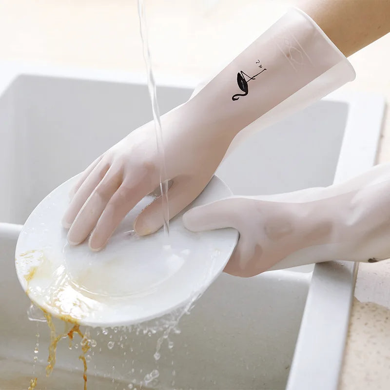 قفازات تنظيف مطاطية مقاومة للماء | Safend Waterproof Rubber Cleaning Gloves, 1 Pair