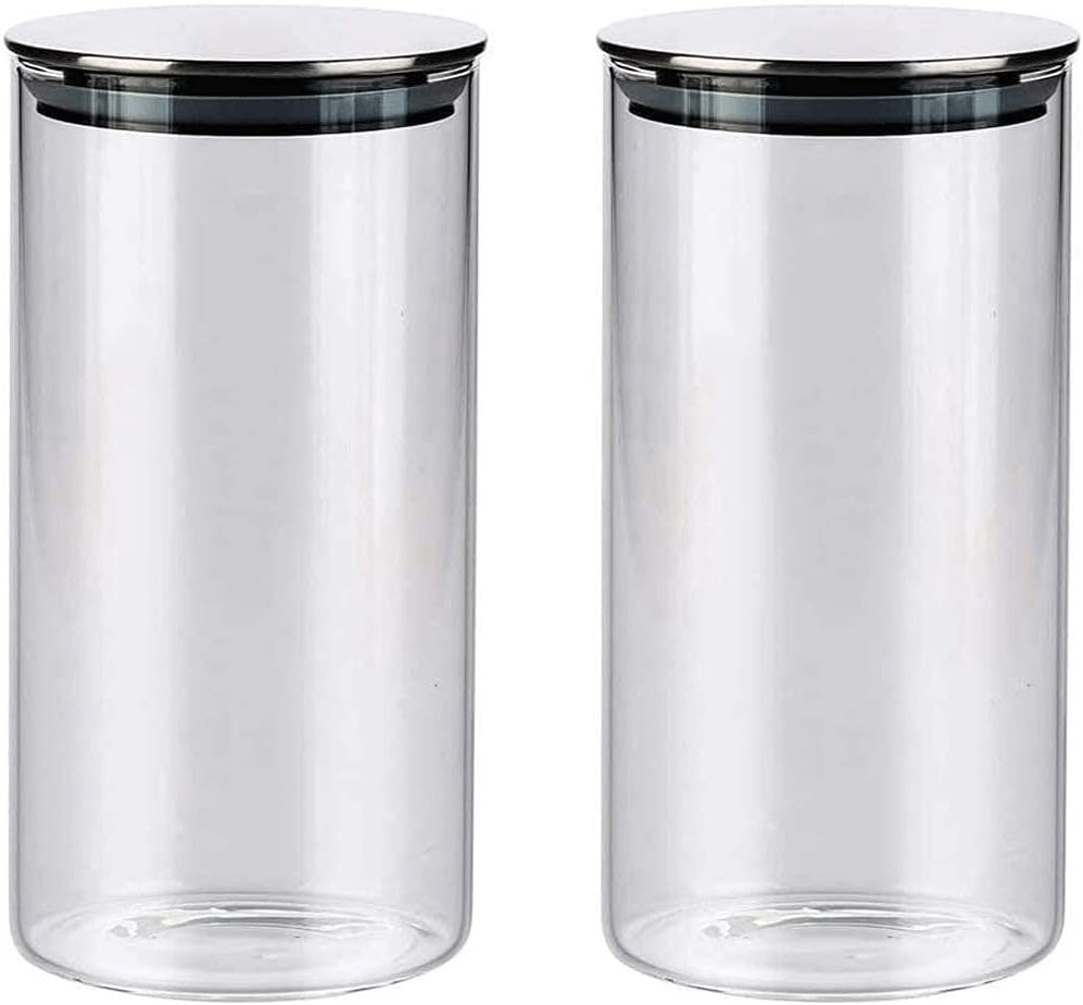 Titin 3 Large Glass Food Storage Jars | Airtight Containers for Kitchen Organization