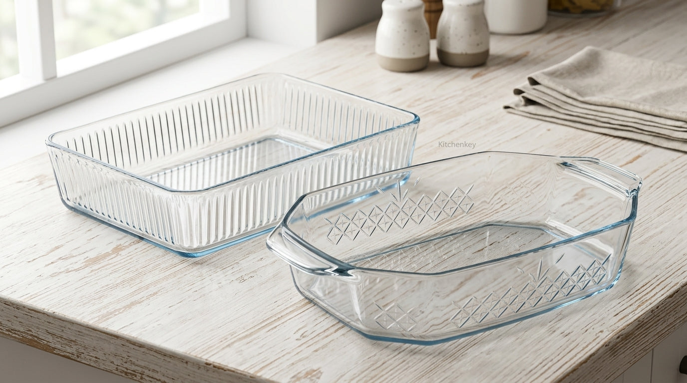 Bakserve 2-Piece Rectangular Glass Baking Dish Set | Made in Turkey