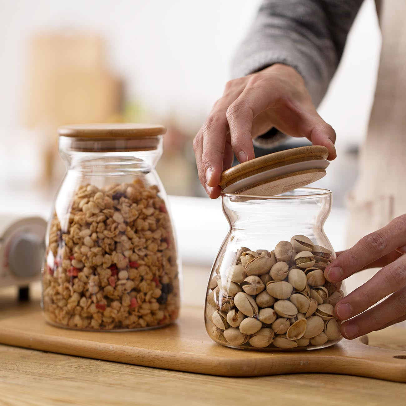 Clear 2 Size Glass Jars