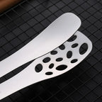 Huldit Stainless Steel Serving Tongs | Heat-Resistant & Non-Slip Kitchen Tongs