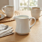 Elise Milk and Creamer Porcelain Pot  | Elegant for Tea & Coffee Serving