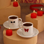 طقم قهوة بورسلان لشخصين | Porcelain Coffee Set for Two, 120 ml Cups