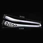 Huldit Stainless Steel Serving Tongs | Heat-Resistant & Non-Slip Kitchen Tongs