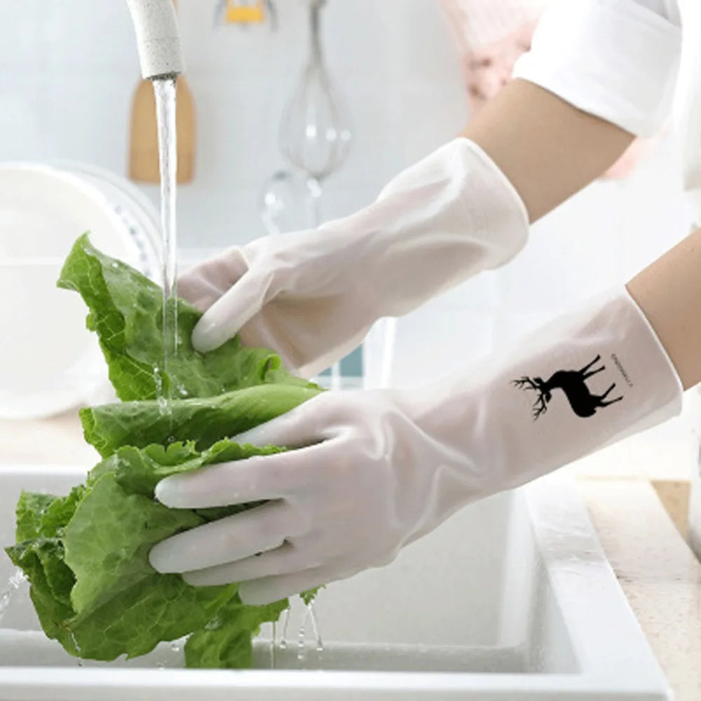 قفازات تنظيف مطاطية مقاومة للماء | Safend Waterproof Rubber Cleaning Gloves, 1 Pair