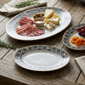 Dessert plates with food on a wooden table