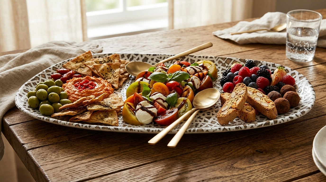 Chee Serving Porcelain Platter| Large Platter (36 × 17 cm)