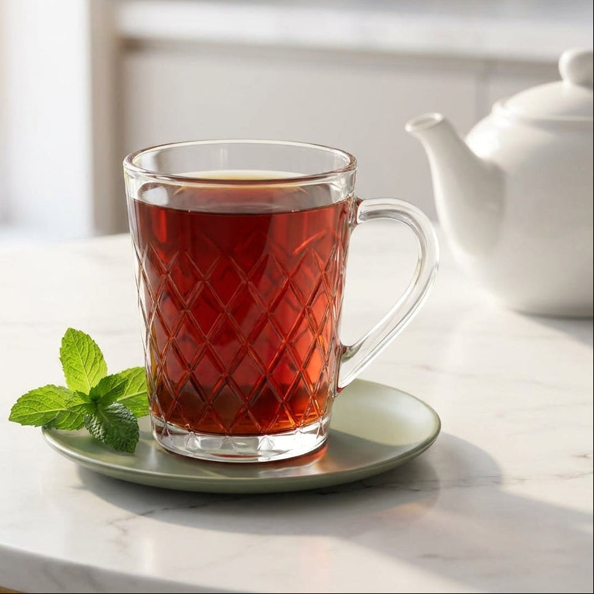 Glass Tea, and Latte Mug plus Microfibre Towel set Collection Bundle (3 products)