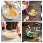 20cm Clear Glass Salad Bowl | Multi-Purpose Serving & Mixing Bowl for Kitchen