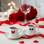 طقم قهوة بورسلان لشخصين | Porcelain Coffee Set for Two, 120 ml Cups