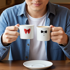 طقم قهوة بورسلان لشخصين | Porcelain Coffee Set for Two, 120 ml Cups