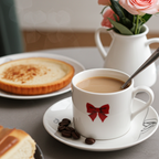 طقم قهوة بورسلان لشخصين | Porcelain Coffee Set for Two, 120 ml Cups