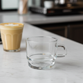 Neo Set of 6 Glass Cups | 210ml Clear Mugs for Tea & Coffee