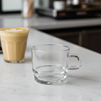 Neo Set of 6 Glass Cups | 210ml Clear Mugs for Tea & Coffee