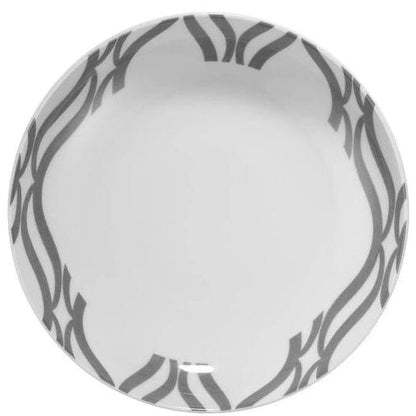 Yellow-Grey dinner set 48 porcelain plates