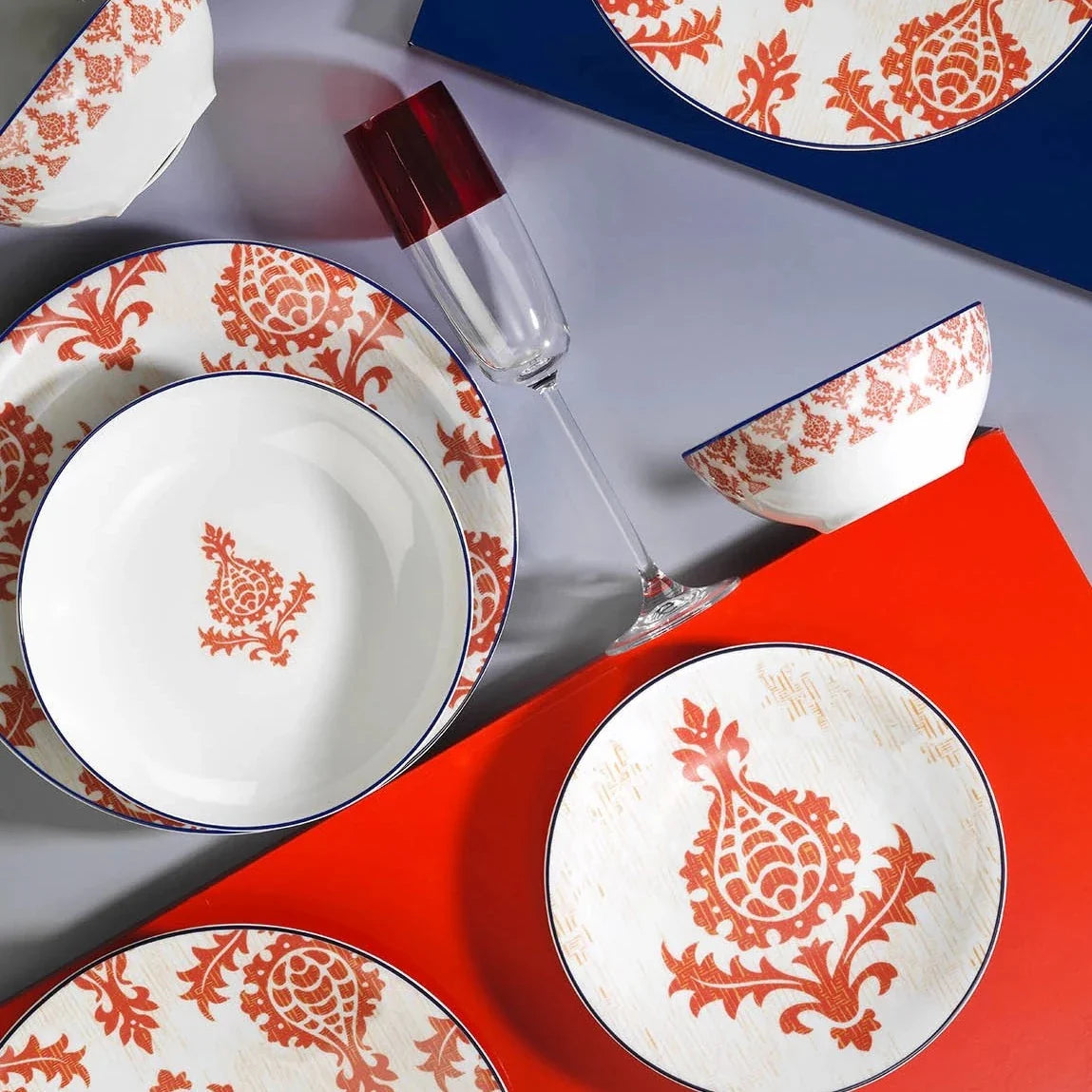 Redrigo dinner set 24 porcelain plates